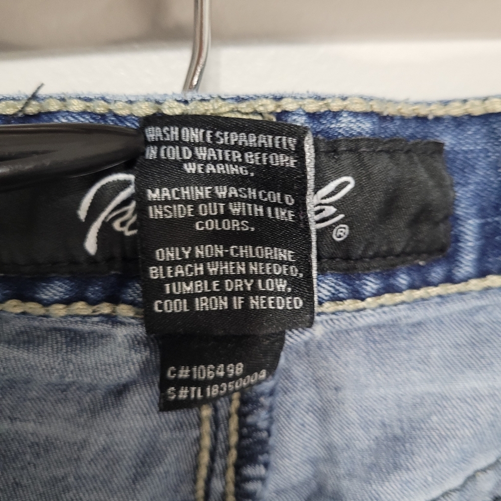 True Luck Men's Miles Straight Distressed Jeans Size 30/30 Casual Acid Wash - Picture 7 of 13